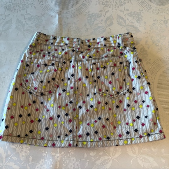 Gymboree Girls Size 5 Multicolored Mini Jeans Denim Skirt Geometric Pattern - Picture 10 of 14